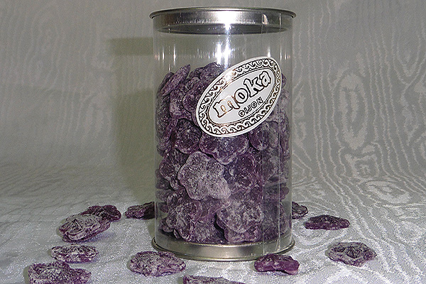 Bote de Caramelos de Violeta, desnudos